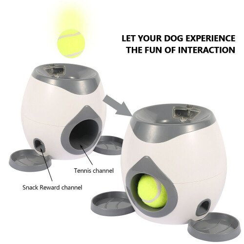 Automatic Interactive Ball Tennis Launcher Dog Pet Toys Training Feeding Safety 1