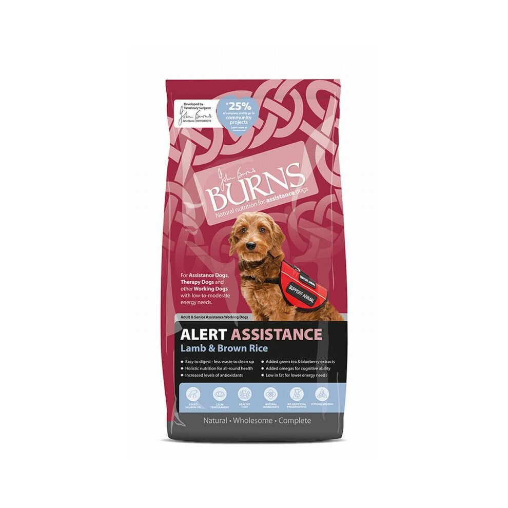 Burns Alert - Lamb & Rice Dog Food Dry Mix 12Kg Brown