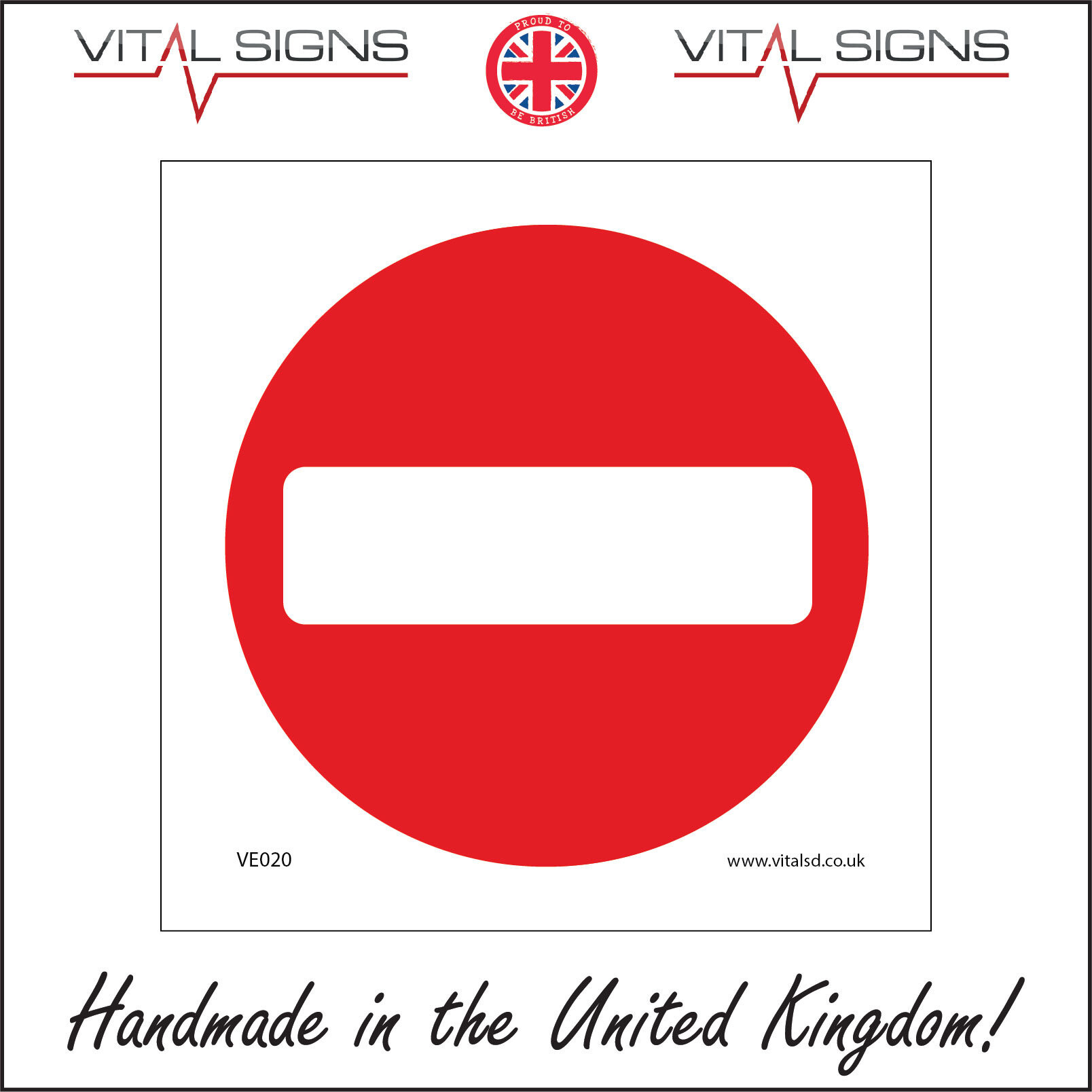 (400 x 400mm - 16 x 16, Dibond / Composite Aluminium) NO ENTRY SIGN ...