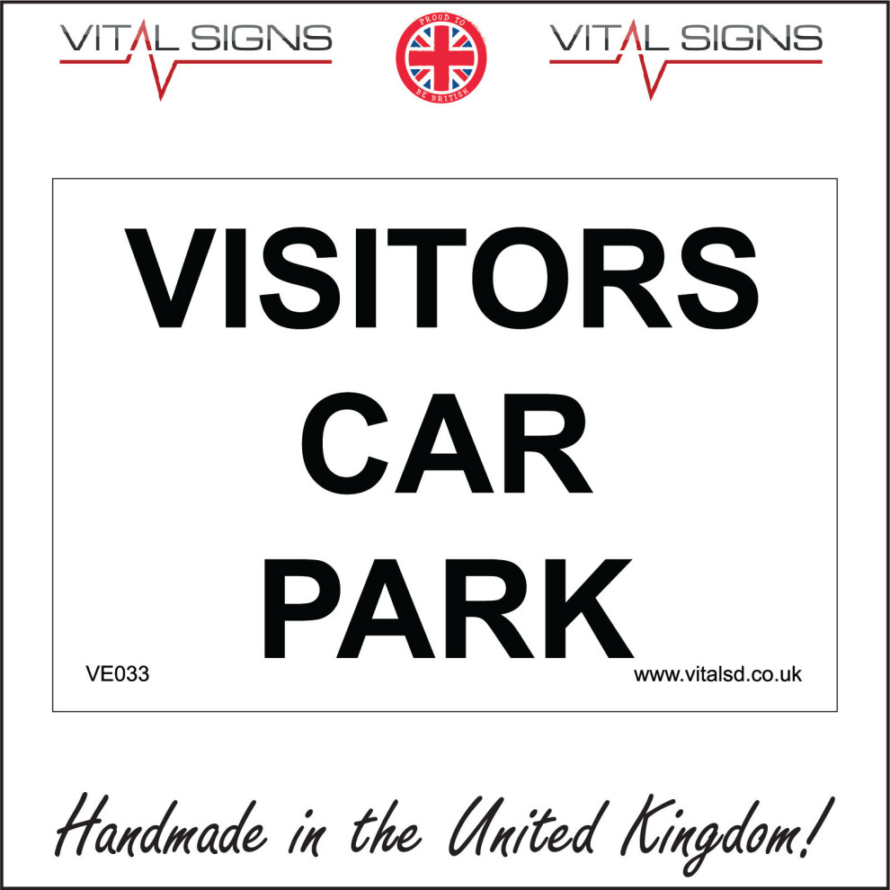(600 x 400mm - 24 x 16, Magnetic - Vehicle Grade) VISITORS CAR PARK SIGN VE033 SAFETY STICKER RIGID INDOOR OUTDOOR-image-OPC-P5X8RSQ-NEW