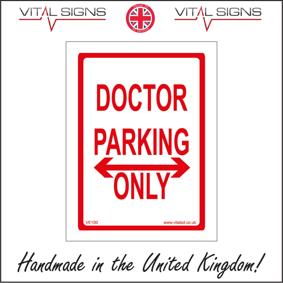 (150 x 200mm - 6 x 8, Magnetic - Vehicle Grade) DOCTOR PARKING ONLY SIGN VE100 SAFETY STICKER RIGID INDOOR OUTDOOR-image-OPC-P5X8T9P-NEW