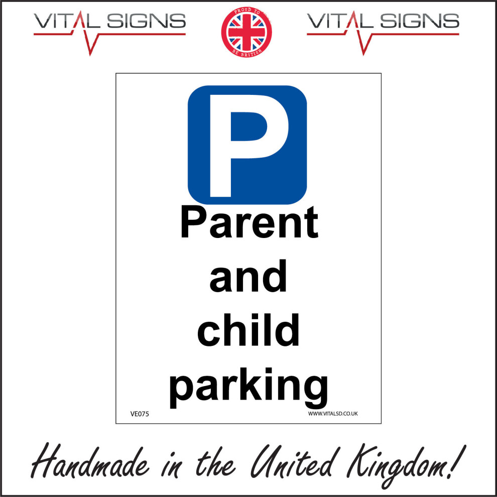 (450 x 600mm - 18 x 24, 5mm Heavy Duty Foamex Foamboard) PARENT AND CHILD PARKING SIGN VE075 SAFETY STICKER RIGID INDOOR OUTDOOR-image-OPC-P5X8TZT-NEW
