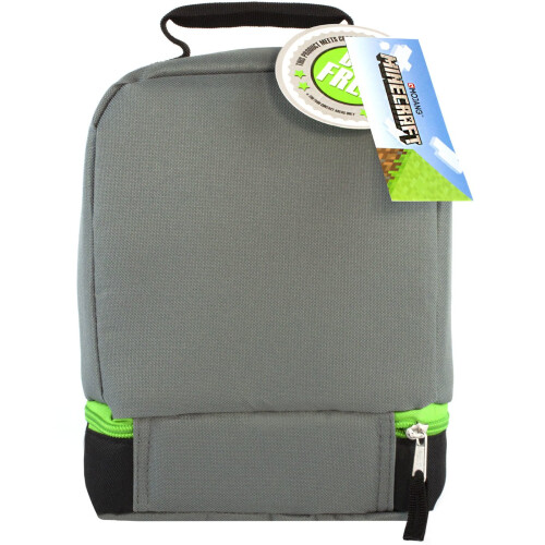 Minecraft Minecraft Kids Lunchbox Creeper Zip Compartment Green Lunch bag 2