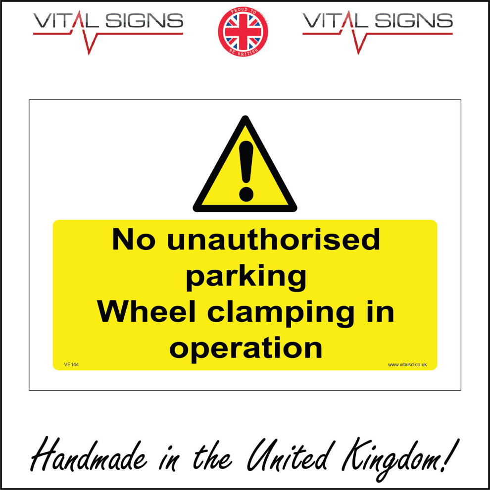 (300 x 200mm - 12 x 8, 5mm Heavy Duty Foamex Foamboard) NO UNAUTHORISED PARKING SIGN VE144 SAFETY STICKER RIGID INDOOR OUTDOOR-image-OPC-P5X8Y65-NEW