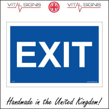 (150 x 200mm - 6 x 8, Sticker / Sav - White Background) EXIT SIGN VE148 SAFETY STICKER RIGID INDOOR OUTDOOR