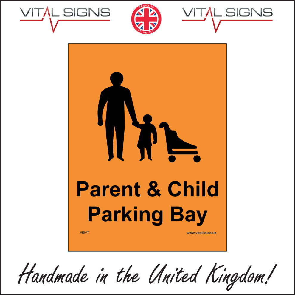 (300 x 400mm - 12 x 16, 3mm Standard Foamex Foamboard) PARENT & CHILD PARKING BAY SIGN VE077 SAFETY STICKER RIGID INDOOR OUTDOOR-image-OPC-P5X96BD-NEW