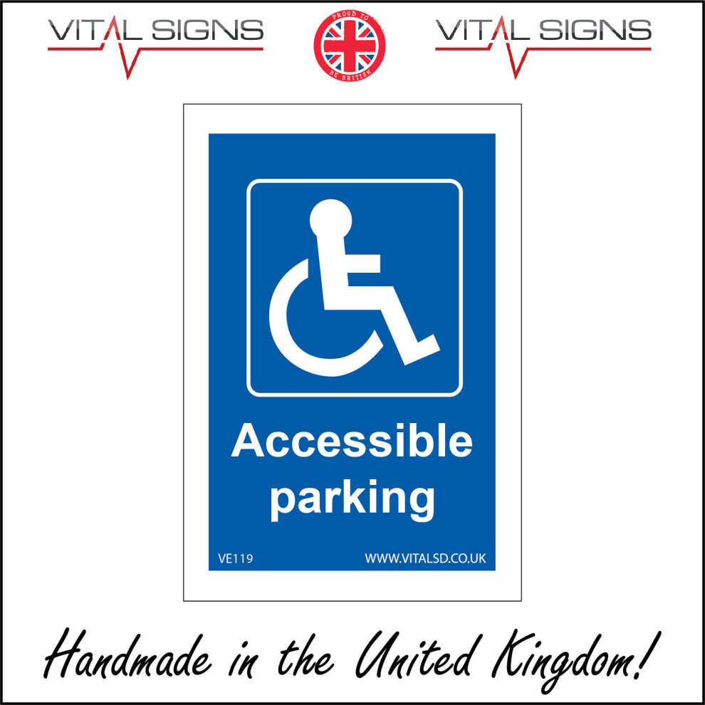 (400 x 600mm - 16 x 24, 10mm Extra Heavy Duty Foamex Foamboard) ACCESSIBLE PARKING SIGN VE119 SAFETY STICKER RIGID INDOOR OUTDOOR-image-OPC-P5X982K-NEW