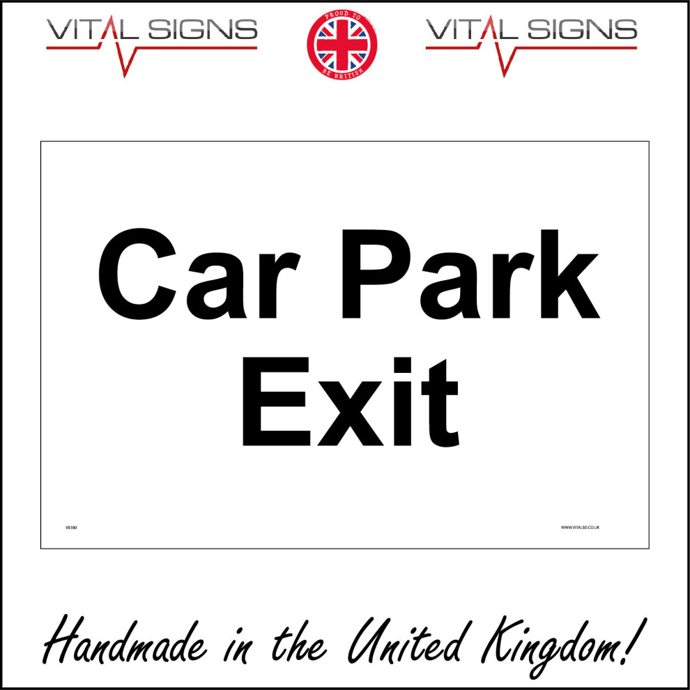 (600 x 450mm - 24 x 18, Magnetic - Vehicle Grade) VE180 Car Park Exit Direction Event Parking Visitor Work Place Sign-image-OPC-P5X99W6-NEW