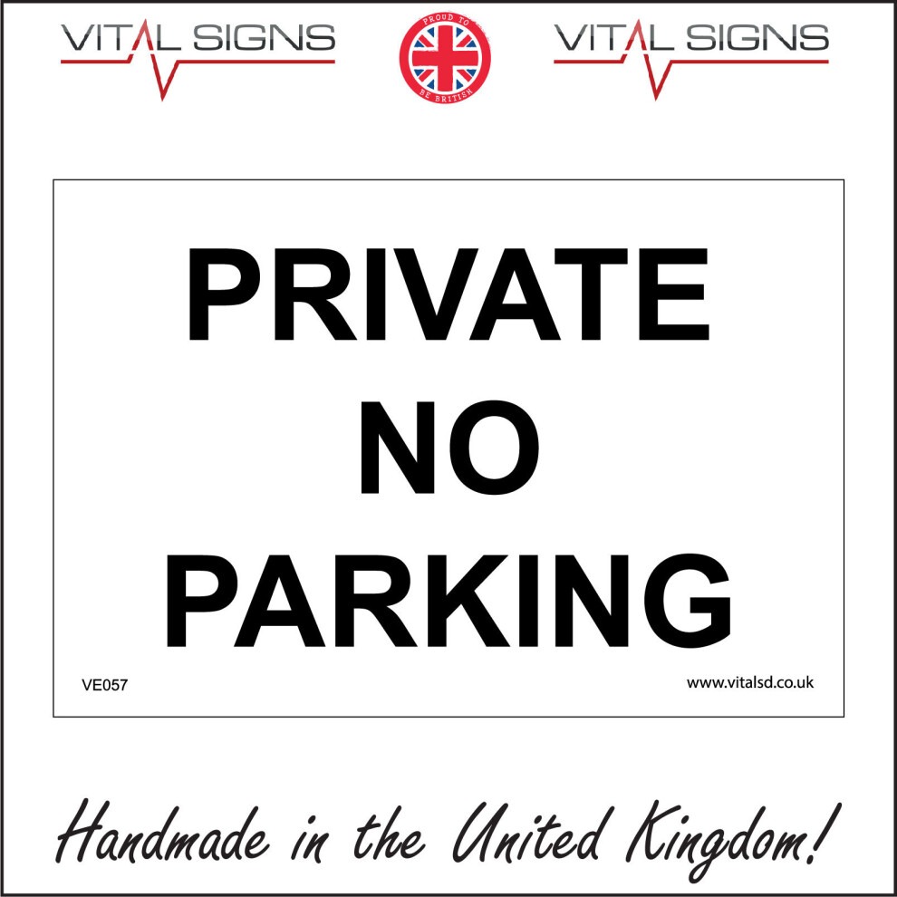 (200 x 150mm - 8 x 6, Magnetic - Vehicle Grade) PRIVATE NO PARKING SIGN VE057 SAFETY STICKER RIGID INDOOR OUTDOOR-image-OPC-P5X9BJS-NEW