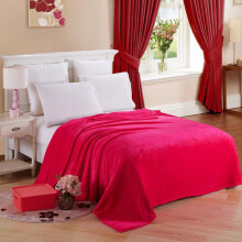 (Rose Red, 70*100cm) Luxury Throw Blanket
