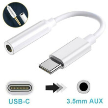 USB-C Type C To 3.5mm Audio Aux Headphone Jack Cable Adapter For Android Samsung