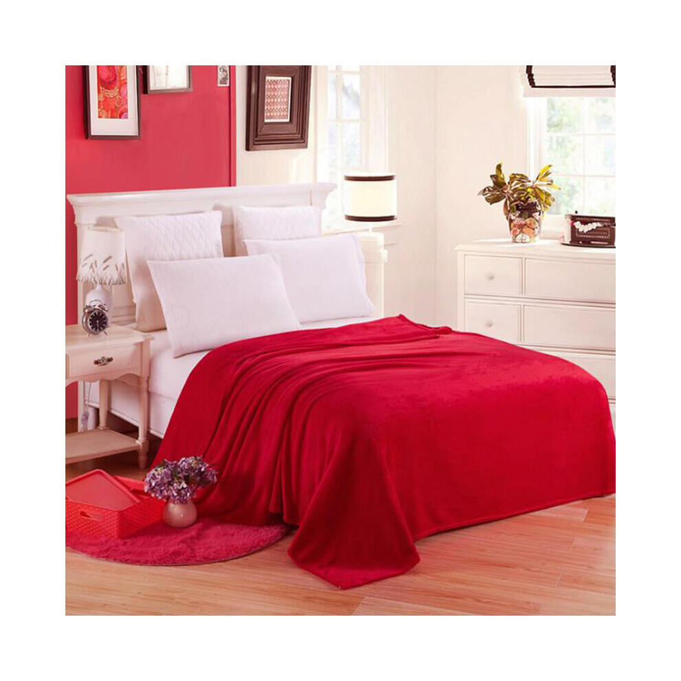 Red (, 70*100Cm) Luxury Throw Blanket