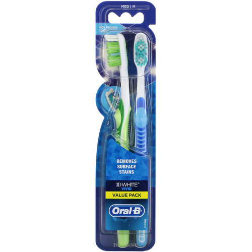 Oral-B Oral-B Advantage 3D White Vivid Zahnbürste Medium Twin (3er Pack) 1