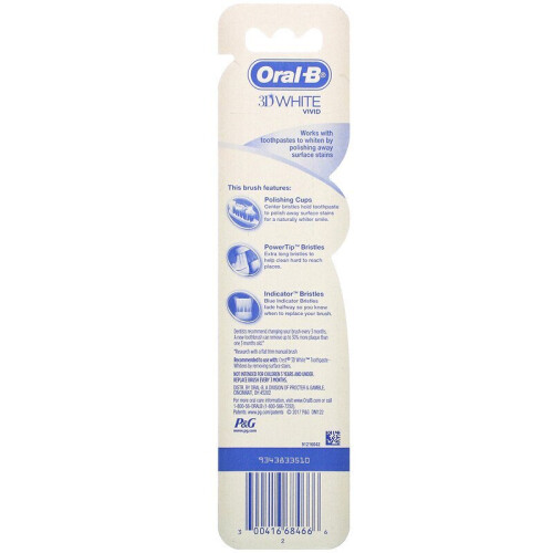 Oral-B Oral-B, 3D White, Vivid Toothbrush, Soft, 2 Pack 2