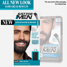 Just For Men - M55 - Viiksien ja parran kasvojen hiusväri - Aito musta