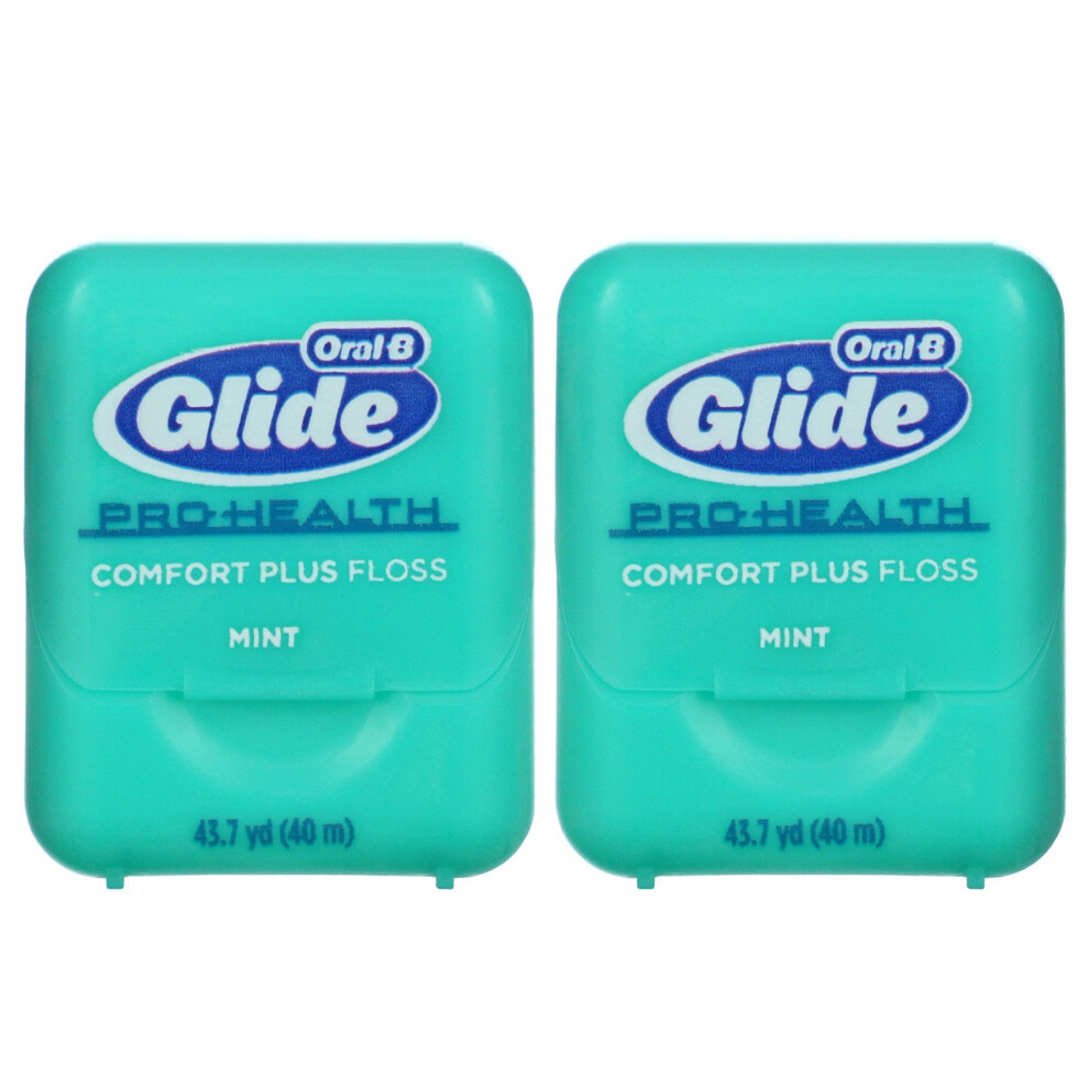 Oral-B, Glide, Pro-Health, Comfort Plus Floss, Mint, 2 Pack, 43.7yd