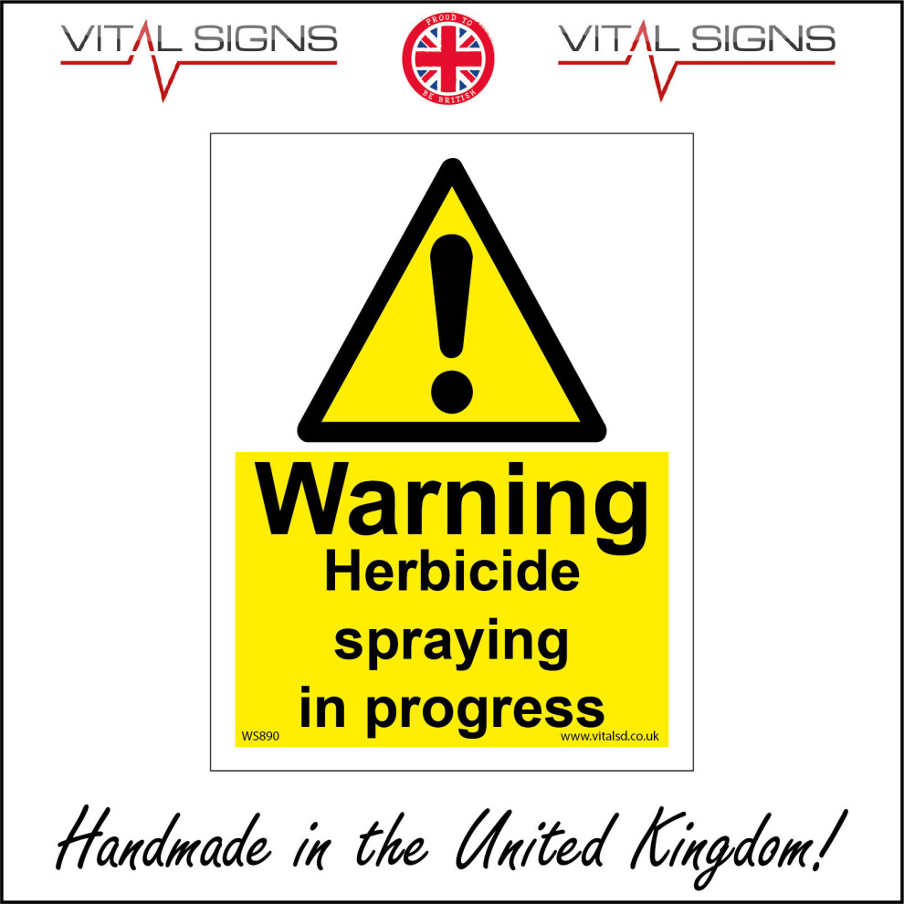 (600 x 400mm - 24 x 16, 5mm Heavy Duty Foamex Foamboard) WS890 Warning Herbicide Spraying In Progress Poison Treatment Pesticide Sign-image-OPC-P5X9KWF-NEW