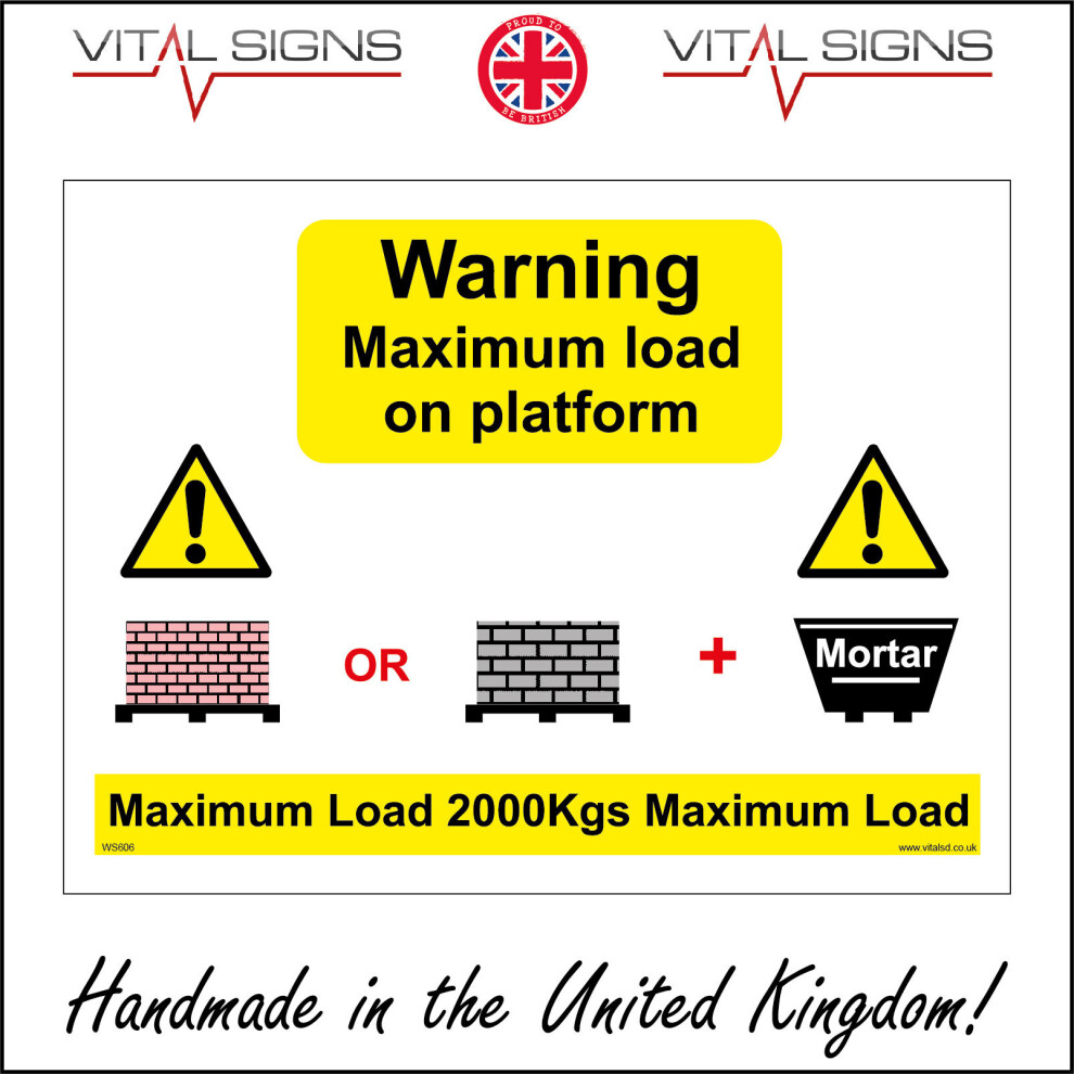 Warning Ladder Max Load Capacity 375 Lbs. Label, SKU: LB-2698-375 - View #2