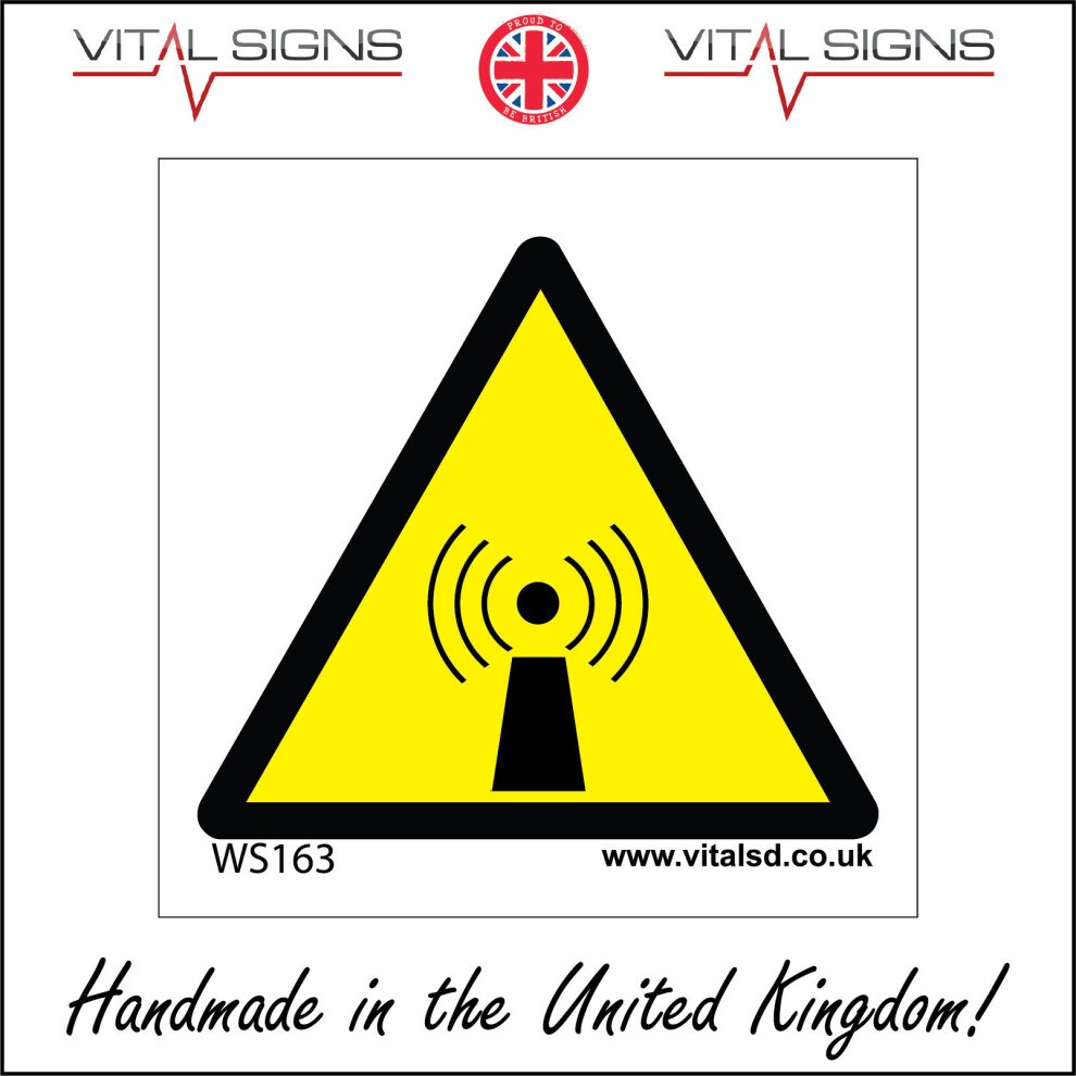 (250 x 250mm - 10 x 10, 1mm Pvc Foamex) WS163 Non-Ionizing Symbol SIGN radio ultraviolet microwave caution warning-image-OPC-P5X9YZF-NEW