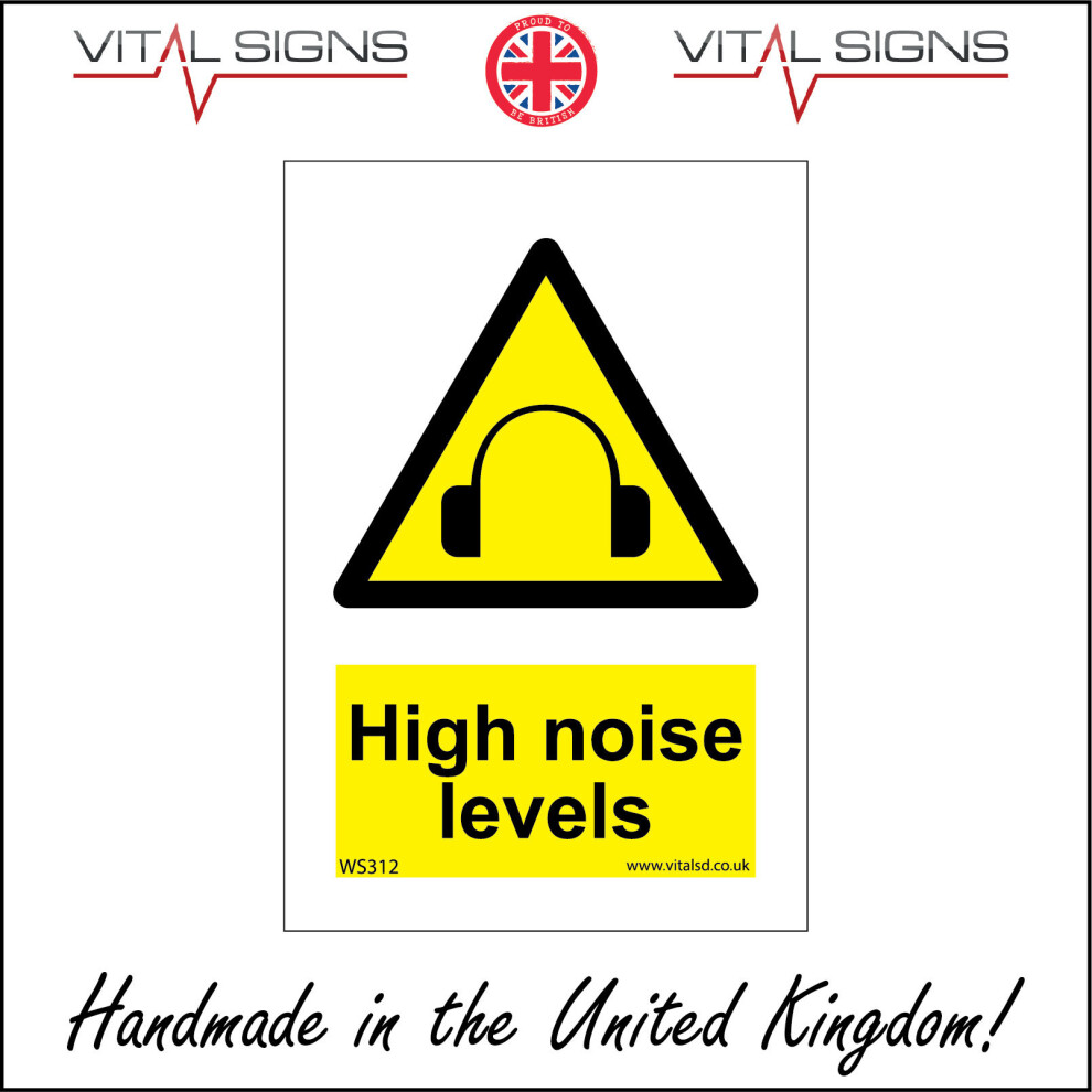 (450 x 600mm - 18 x 24, 1mm Pvc Foamex) HIGH NOISE LEVEL SIGN WS312 SAFETY STICKER RIGID INDOOR OUTDOOR-image-OPC-P5X9TXJ-NEW