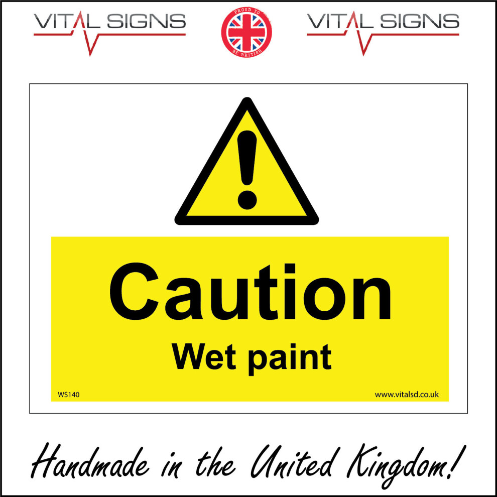 (600 x 400mm - 24 x 16, 5mm Heavy Duty Foamex Foamboard) WS140 Caution Wet Paint SIGN colour diy decorating dry safety risk to clothes-image-OPC-P5XBFWY-NEW