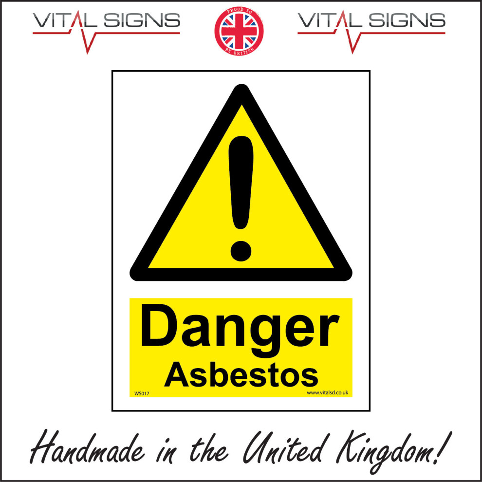 (300 x 400mm - 12 x 16, Magnetic - Vehicle Grade) WS017 DANGER ASBESTOS COMPLY WITH REGULATIONS DO NOT DISTURB KEEP CLEAR SIGN-image-OPC-P5XBHCV-NEW