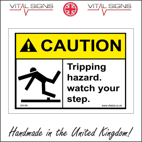 Overstep Sign (400 x 300mm - 16 x 12, 5mm Heavy Duty Foamex Foamboard) WS188 Caution ...