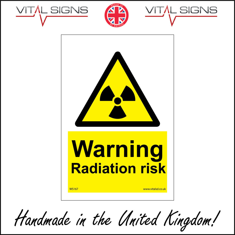 (300 x 400mm - 12 x 16, Magnetic - Vehicle Grade) WS167 Warning Radiation Risk SIGN cancer sickness ill caution danger keep clear-image-OPC-P5XC82Y-NEW
