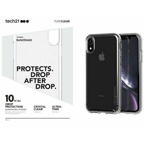 tech21 BulletShield Pure Clear Protective Case Cover For iPhone XR (6.1