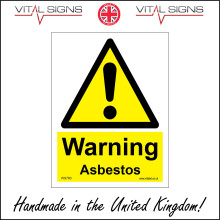 (200 x 300mm - 8 x 12, Magnetic - Vehicle Grade) WARNING ASBESTOS SIGN WS780 SAFETY STICKER RIGID INDOOR OUTDOOR Buy 2 get 1 Free