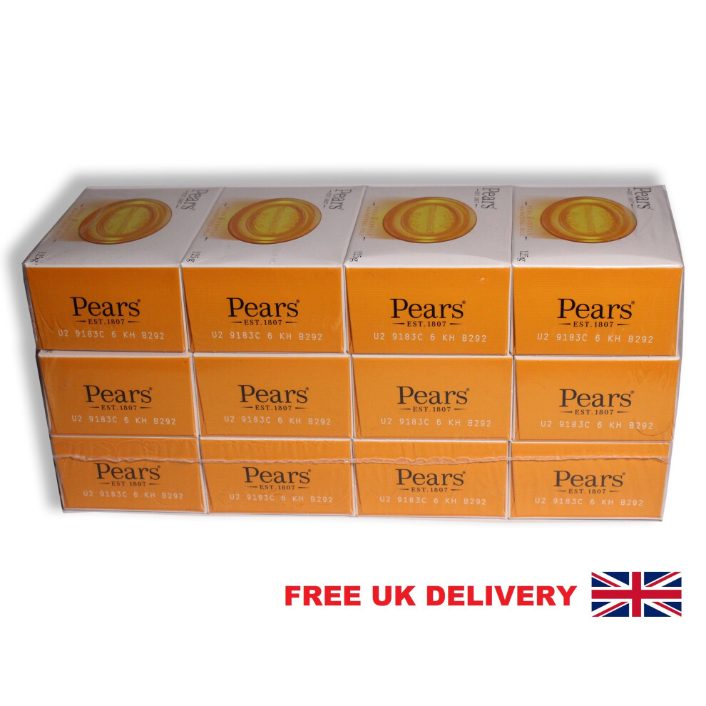 Pears Transparent Soap, Pure & Gentle, Amber bar, 12 x125g