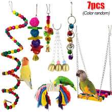 7 Pcs/set Beaks Metal Rope Small Parrot Budgie Cockatiel Cage Bird Parrot Toys
