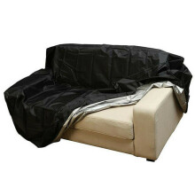 (Black, 190x66x89cm) 2/3/4 Seater Cover Waterproof Garden Bench Furniture Seat Cover Ptotecot Shield