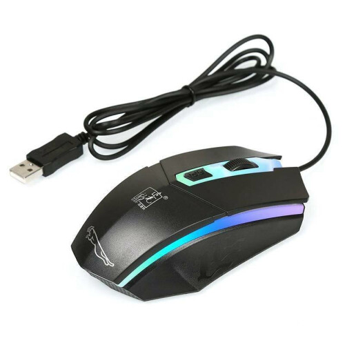 (Black) LED Rainbow Gaming Keyboard & Mouse Set 2
