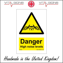 (200 x 300mm - 8 x 12, 5mm Heavy Duty Foamex Foamboard) DANGER HIGH NOISE LEVELS SIGN WS288 SAFETY STICKER RIGID INDOOR OUTDOOR