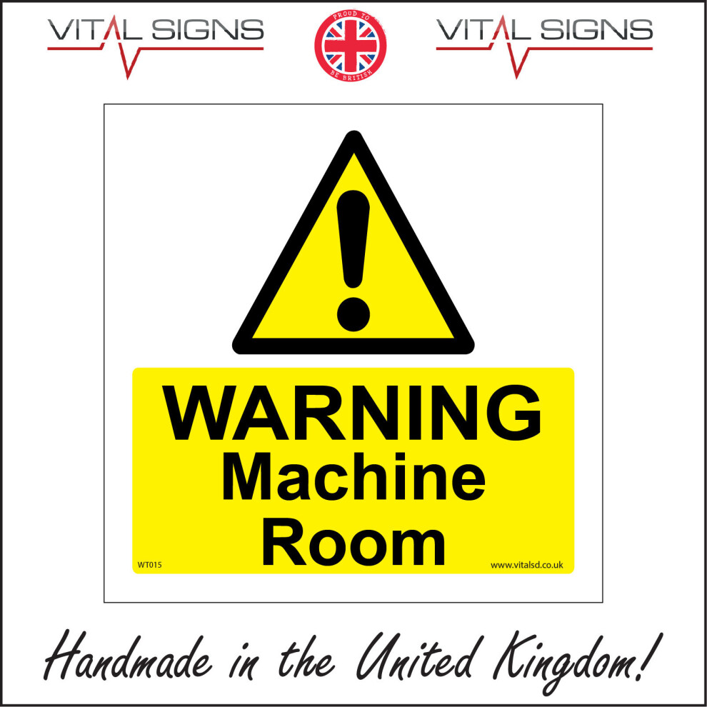 WT015 Warning Machine Room Sign no unauthorised access no entry restricted-image-OPC-P5XFD7C-NEW