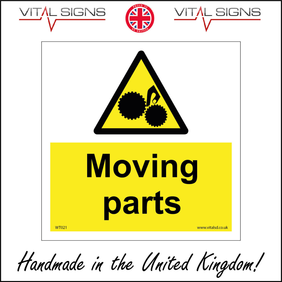 WT021 Moving Parts Sign beware risk of entrapment fingers warning nipping point-image-OPC-P5XFCTR-NEW
