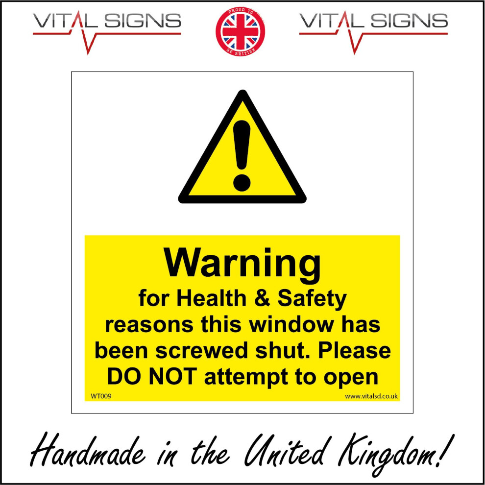 WT009 Warning For Health & Safety Reasons This Window Has Been Screwed Shut Sign-image-OPC-P5XFDXX-NEW