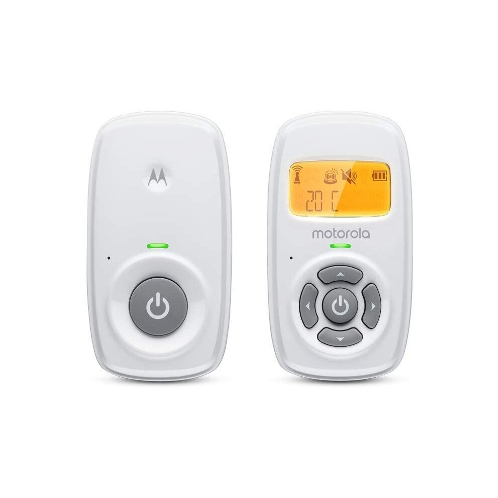 Motorola MBP24 Audio Baby Monitor with Room Temperature Display, High Sensitivity Microphone and Two-Way Talk