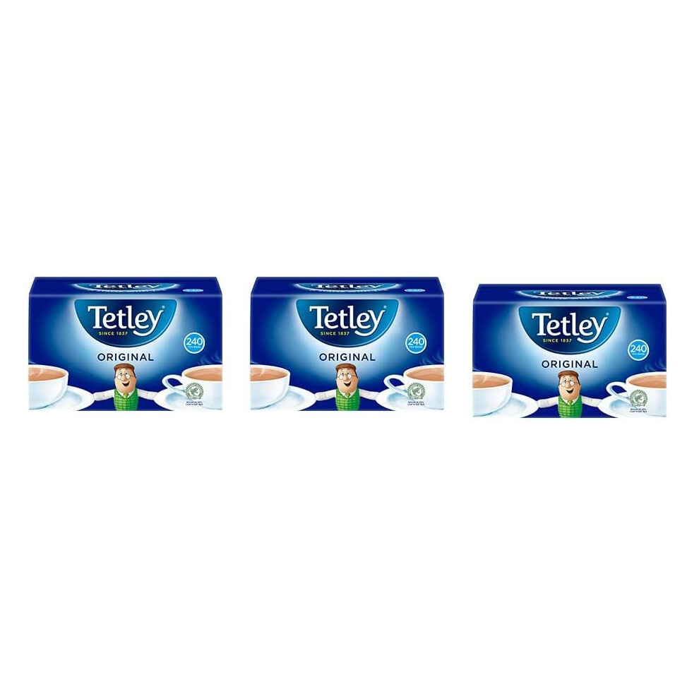 Tetley Original Tea Bags x80 (Pack of 3, Total 240 Tea Bags)