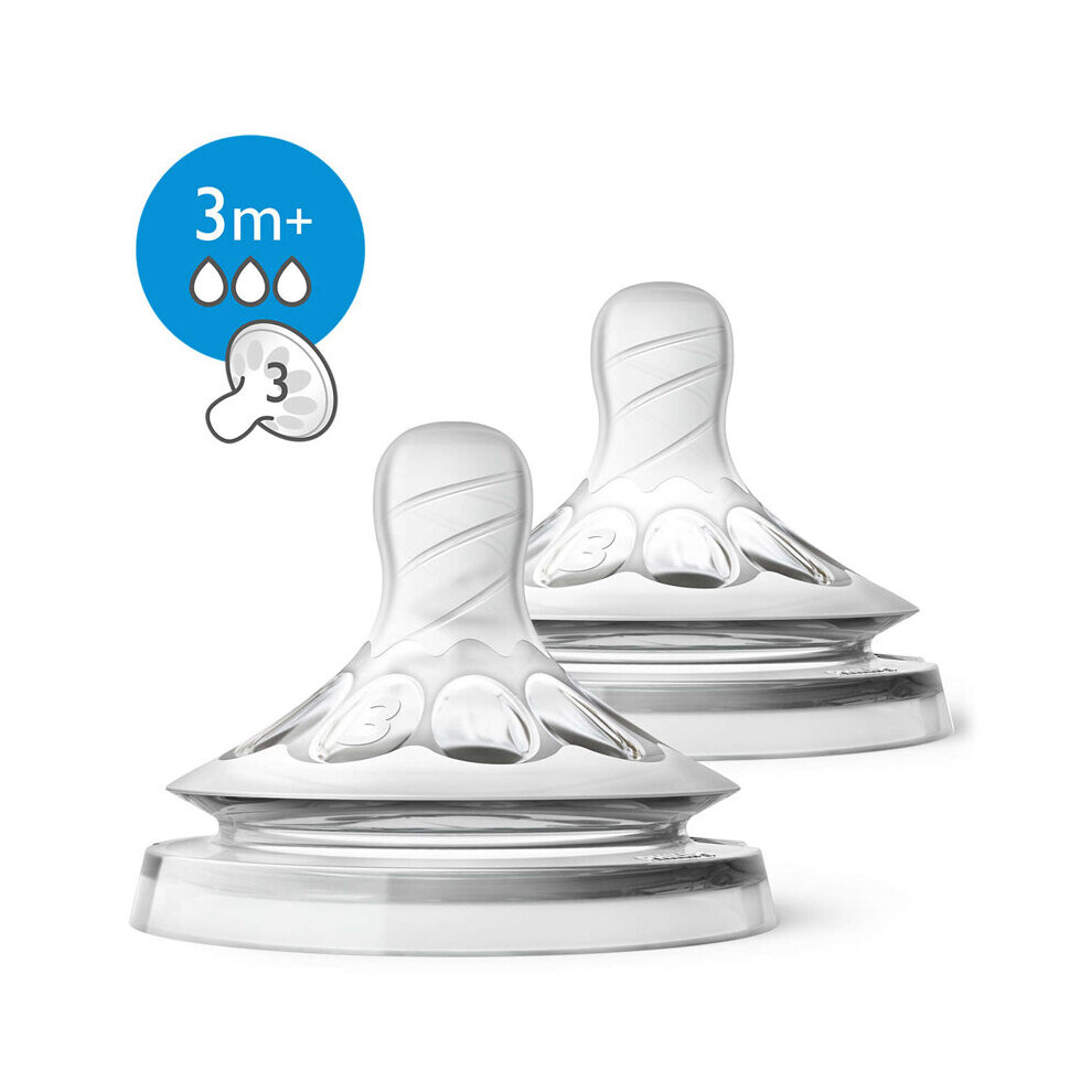 Philips Avent Natural Teat Medium Flow 2Pk