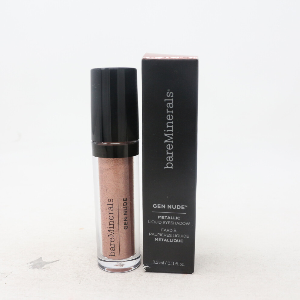 (Sunstone) Bareminerals Gen Nude Metallic Liquid Eyeshadow  0.11oz/3.3ml New With Box