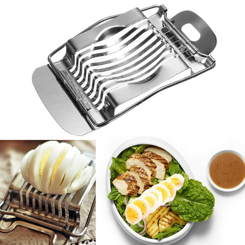 Egg Slicer Stainless Steel Eggs Hard Boiled Tomato Cutter Section Chopper