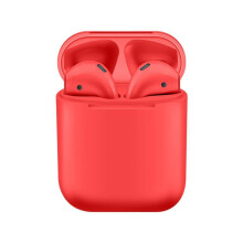 i12 TWS Wireless Bluetooth 5.0 Touch control Earphones Sound Touch with Charging Case Red