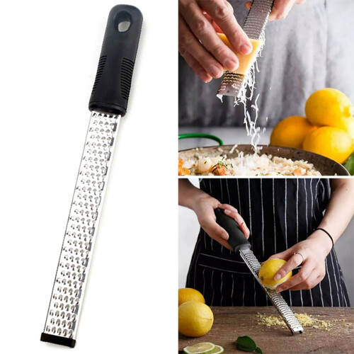 Cheese Grater Zester Ginger Lemon Shredder Easy Hand Held Flat Kitchen Tool