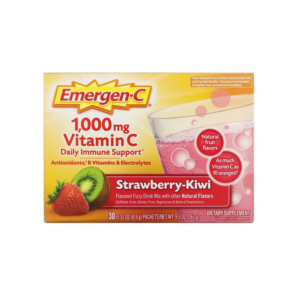 Emergen-C , Vitamin C, Strawberry-Kiwi, 1,000 Mg, 30 Packets