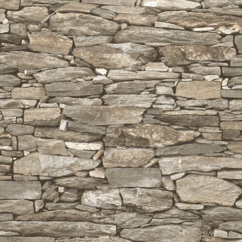 DEBONA Brick Effect Wallpaper Slate Stone Rustic Weathered Realistic 3D Debona