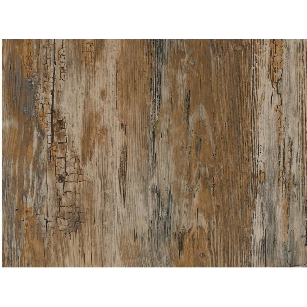 D-C-fix Classic Distressed Wood Effect Rustik Self Adhesive Film 2m X 45cm Brown