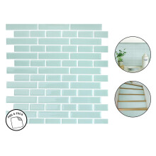 In Home NH2361 Sea Glass Peel & Stick Backsplash Tiles Blue