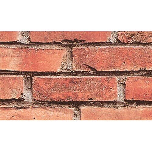 Brick Effect Slate Stone Sticky Back Plastic Fablon Vinyl Durable Self Adhesive Red/Grey